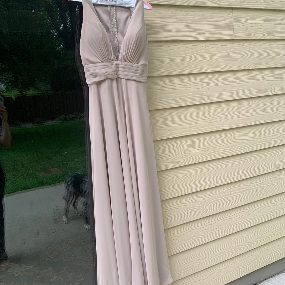 Latte floor length dress